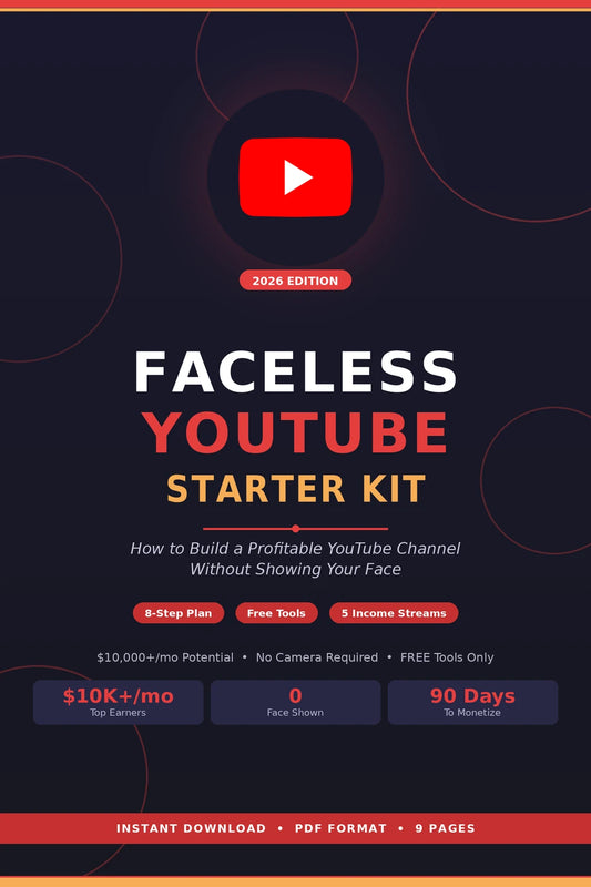 Faceless YouTube Starter Kit | Launch & Grow Anonymous YouTube Channels