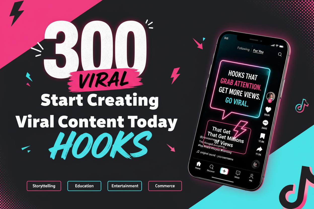 300 Viral TikTok Hooks That Get Millions of Views