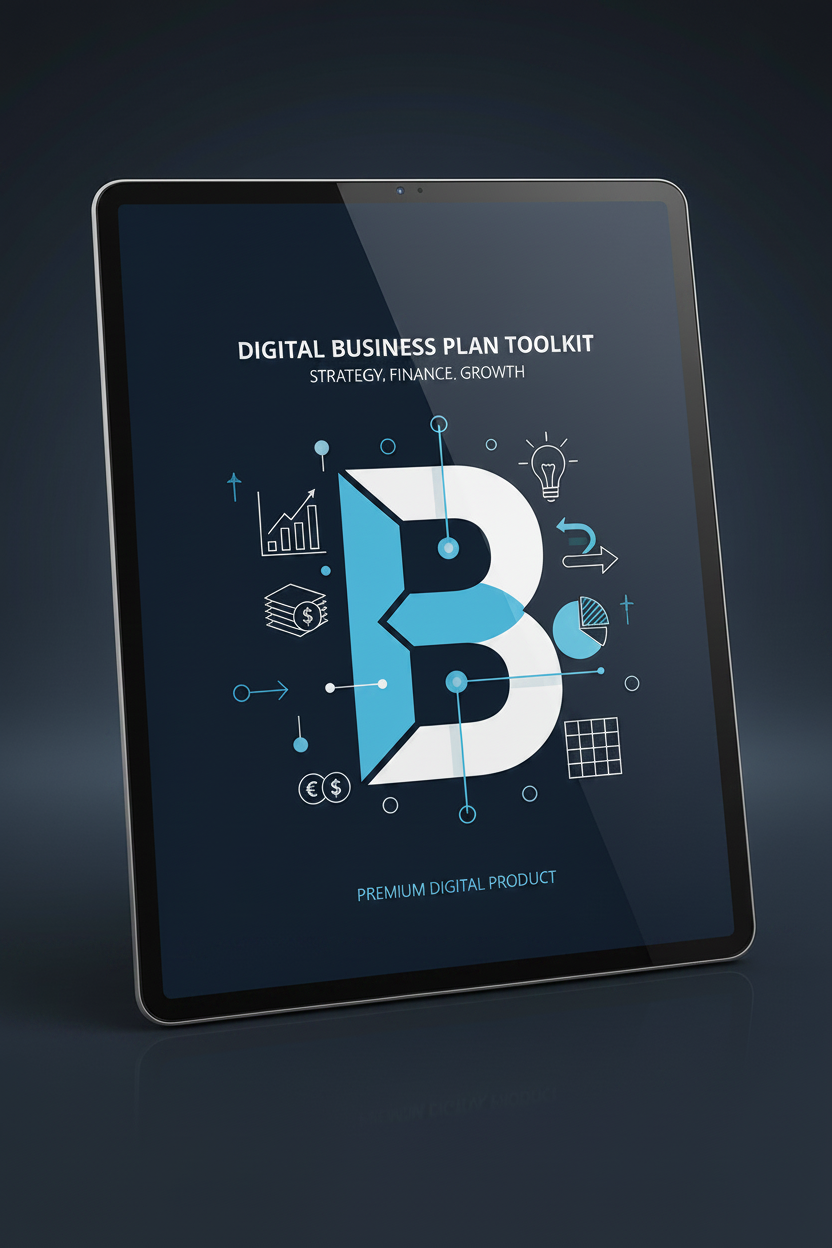 BusinessPlan Toolkit professional cover with charts and icons