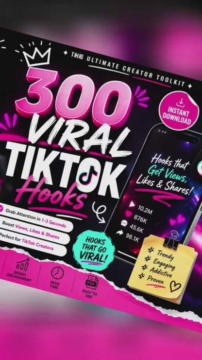 300 Viral TikTok Hooks That Get Millions of Views