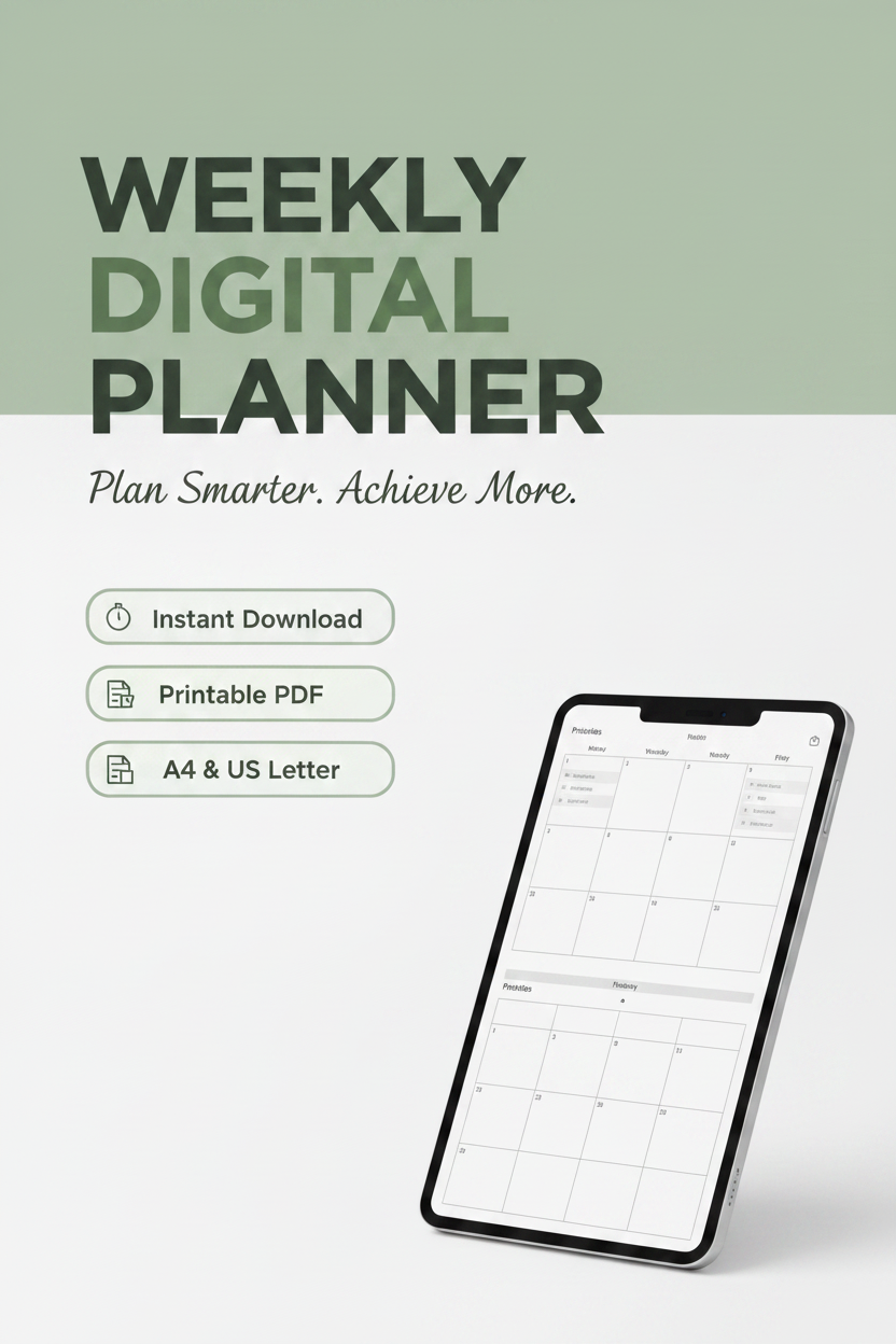 Weekly Digital Planner Promotional Image